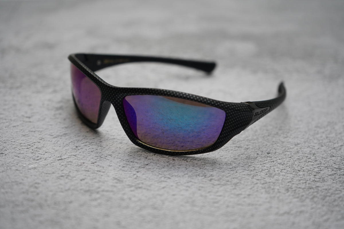 Kid’s mirrored speckled wrap around sports sunnies (multiple colors)