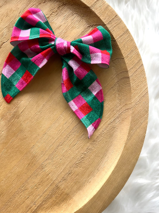 Very merry Christmas grid bow