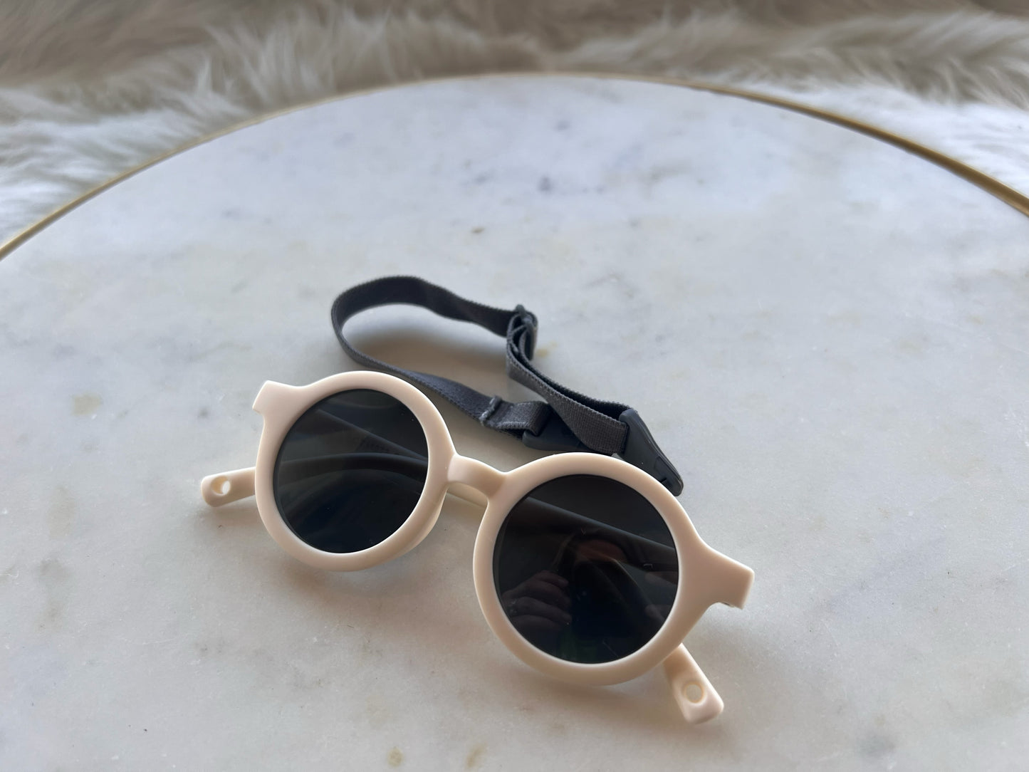 Infant round polarized sunnies w/ strap (4 colors)