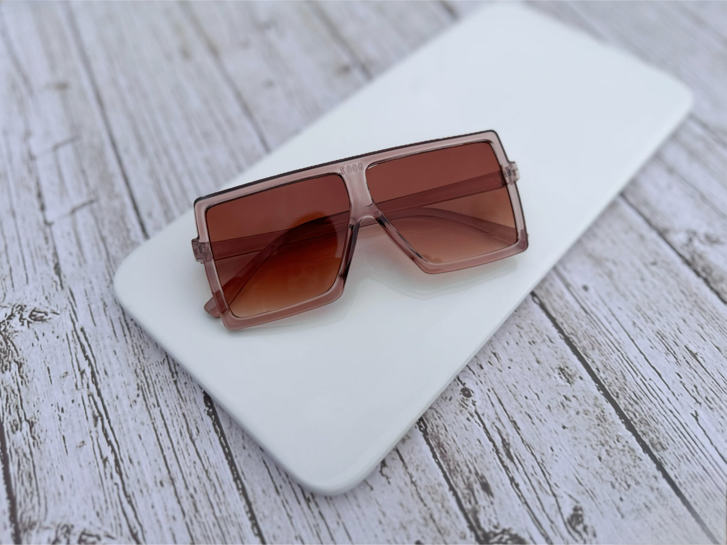 Oversized brown shades