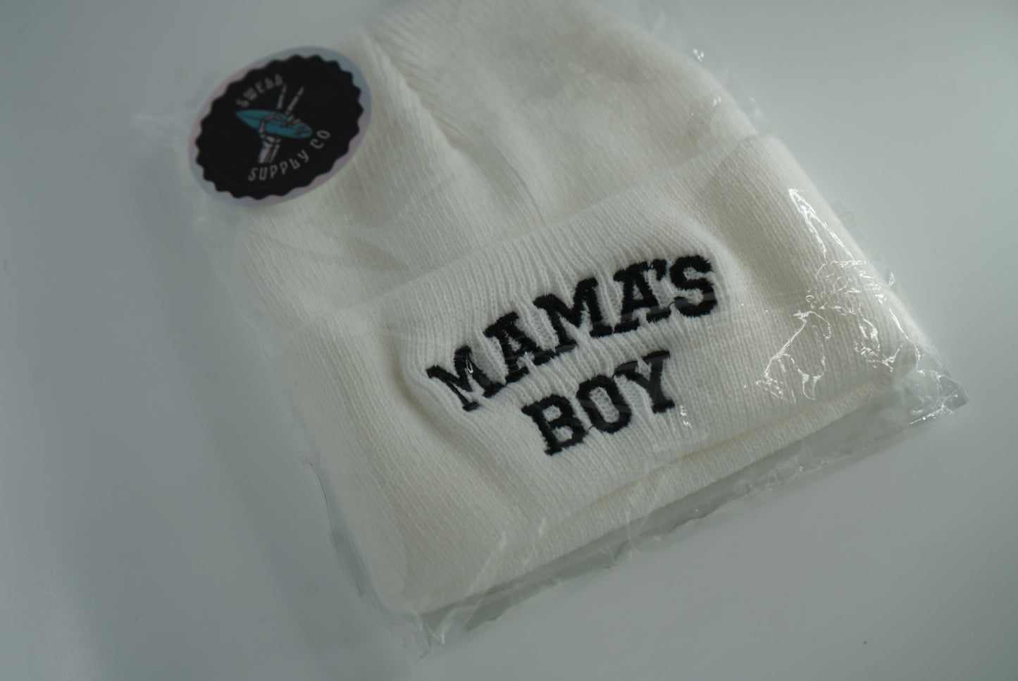 Mama’s boy beanie (age 0-3)