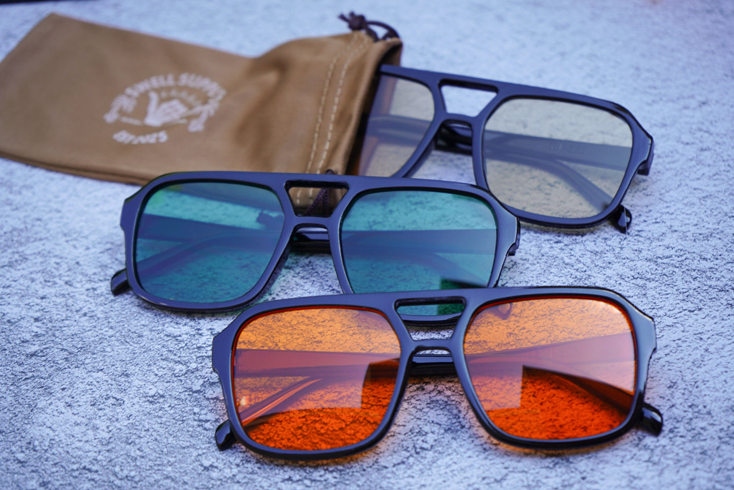 Adult autumn retro aviator sunglasses