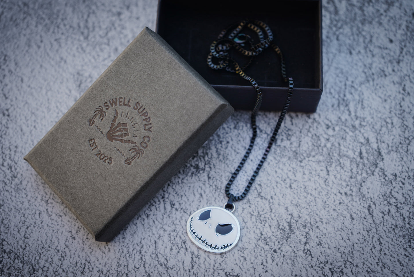Jack Skellington on stainless box chain