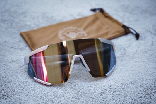 Adult silver mirrored sports sunnies