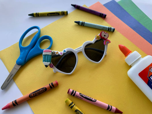 Back to school name heart sunnies