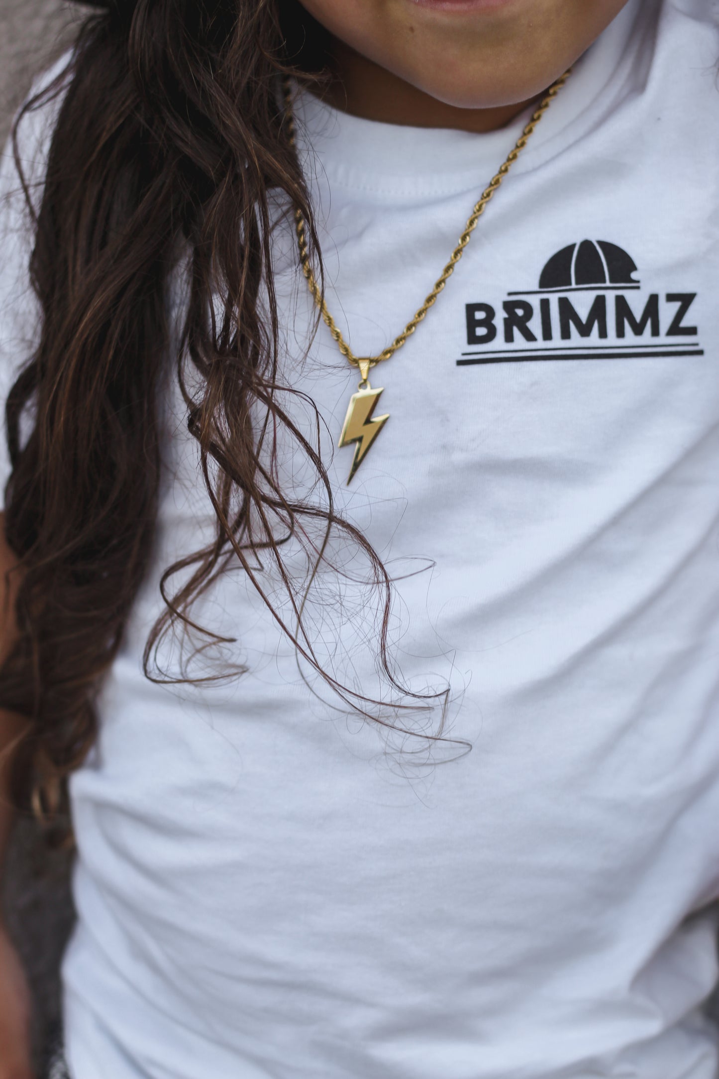 Gold lightning ⚡️ stainless necklace on rope or figaro