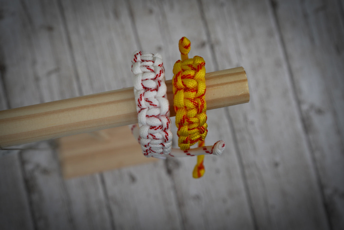 Braided adjustable baseball and softball bracelets