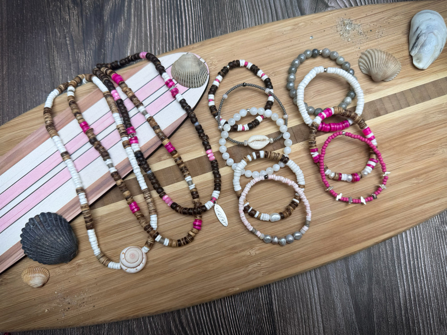 Swaggy Collab coco shell surf necklaces