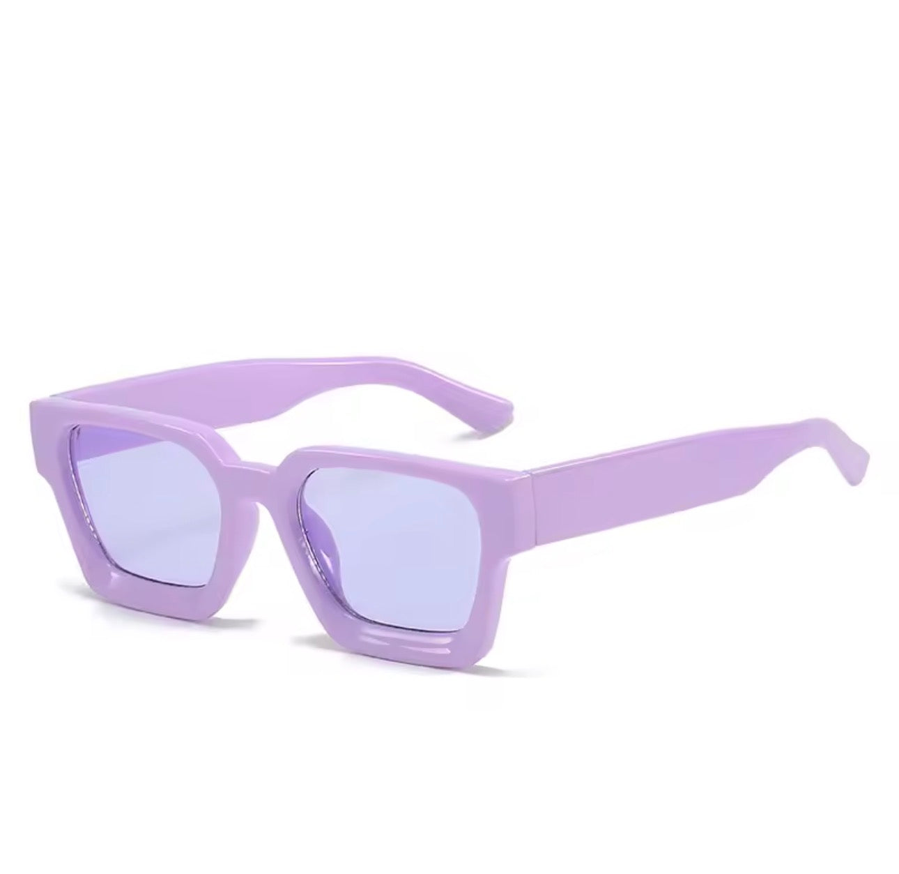 Adult purple square sunglasses