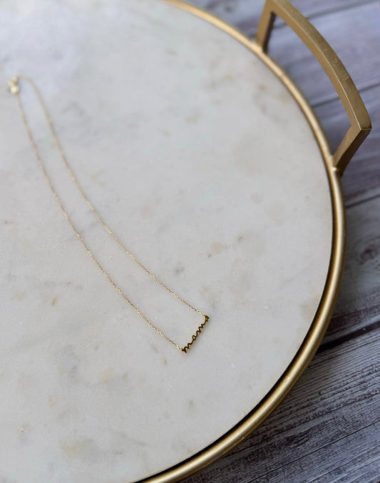 Dainty sterling silver “Mama” script necklace