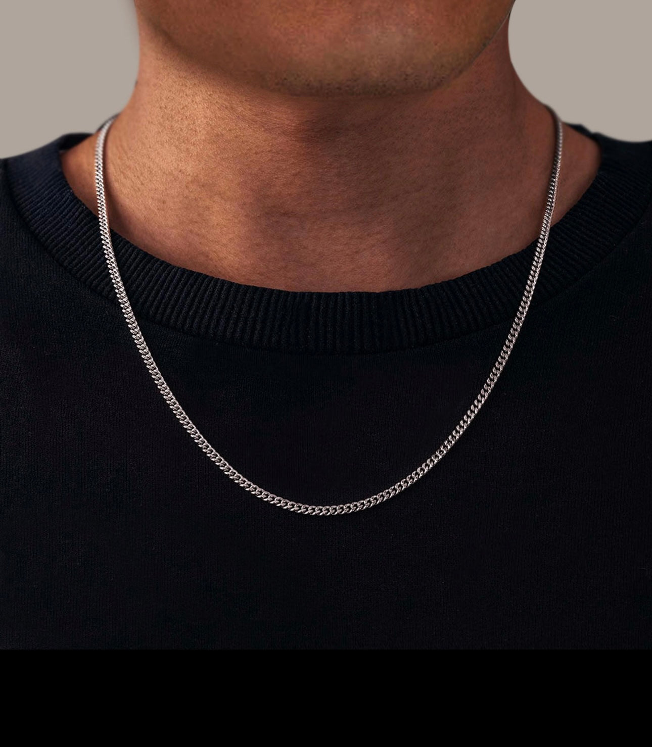 3.6 mm Miami cuban stainless steel chain