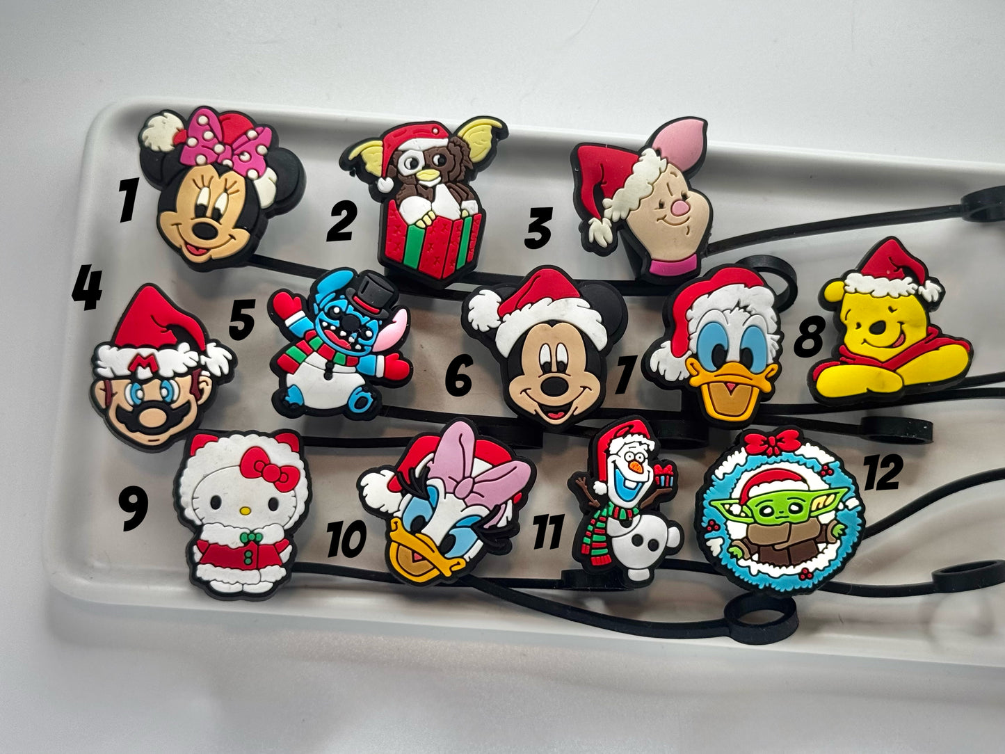 Christmas Character straw covers