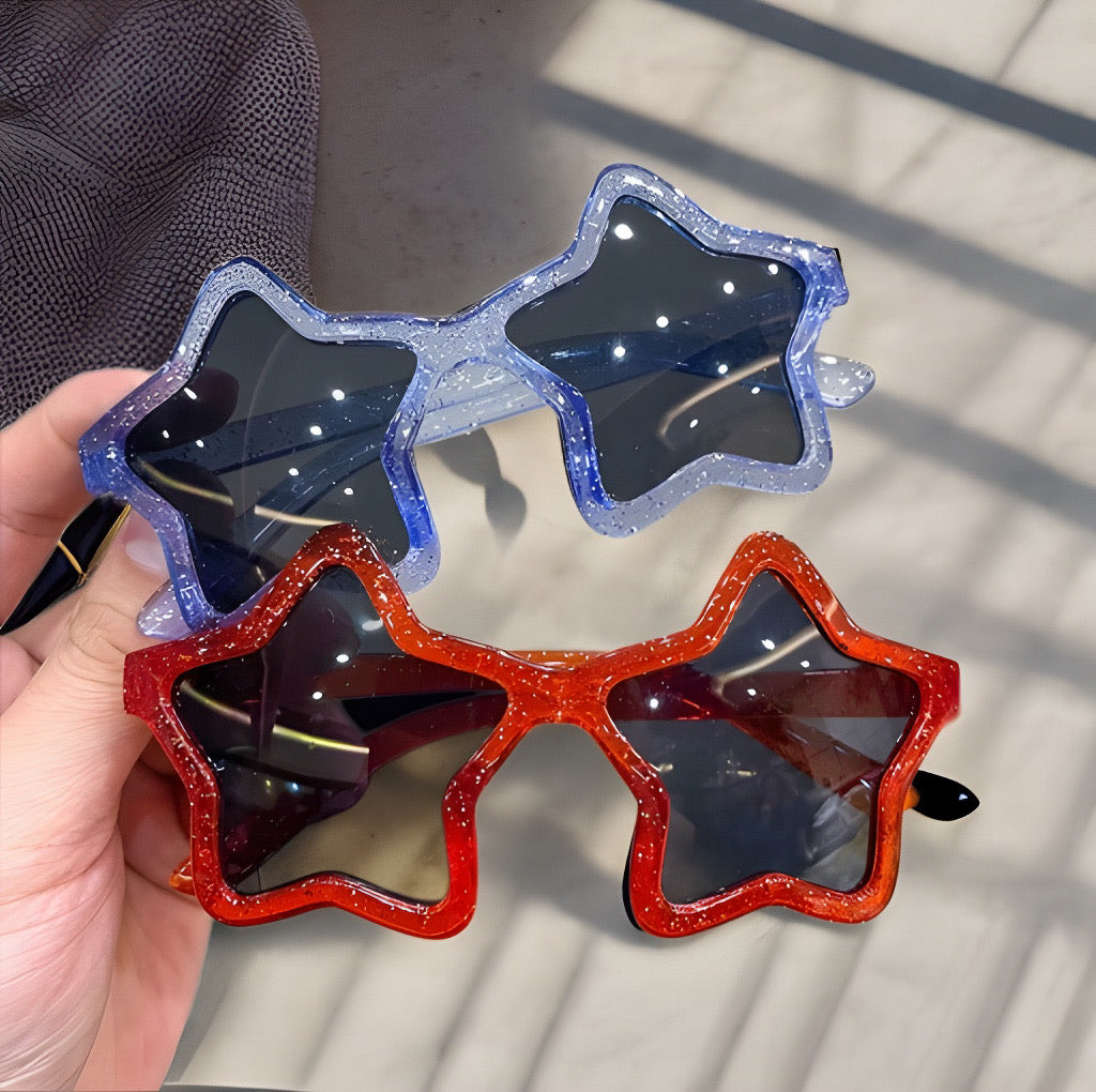 Toddler sparkly stars (red or blue)