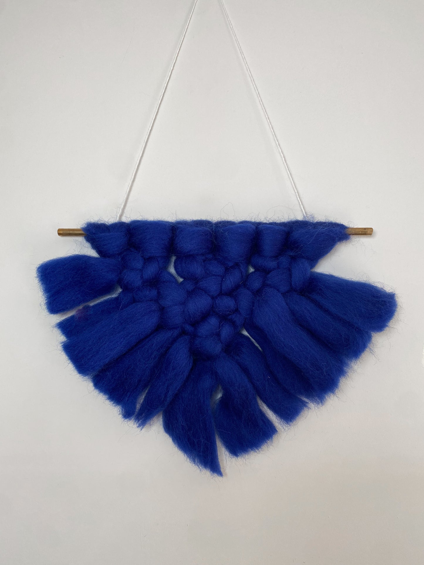 Sapphire merino wool hanging