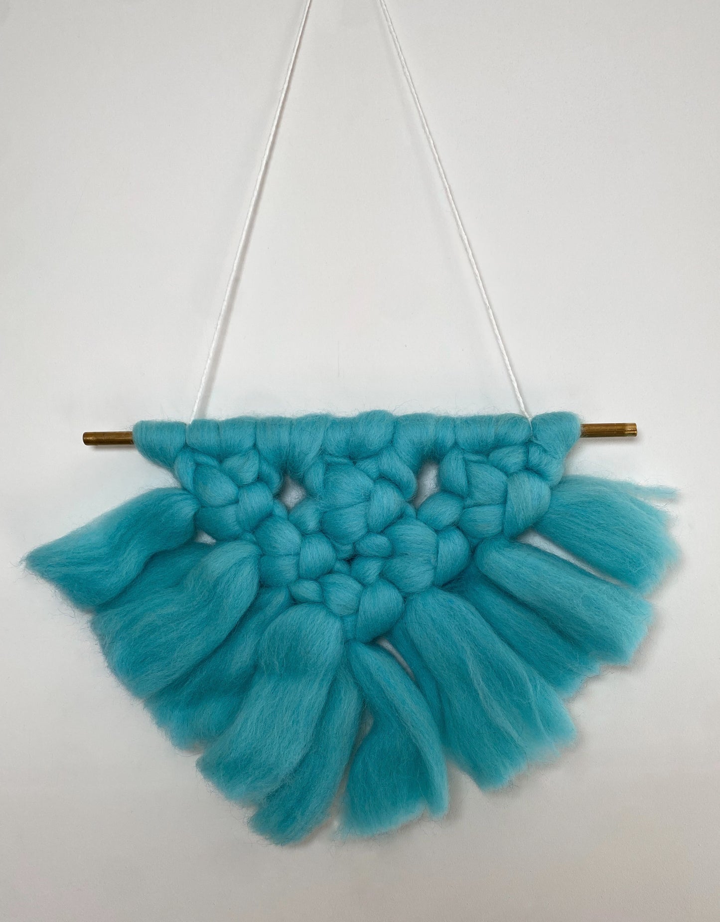 Light Turquoise merino wool wall hanging
