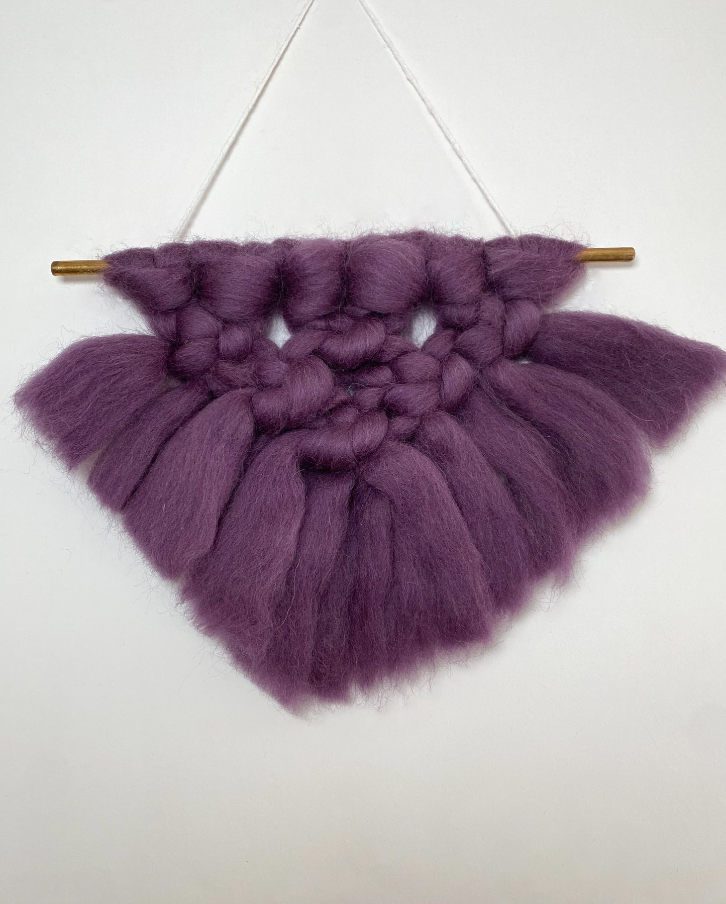 Grape merino wool wall hanging