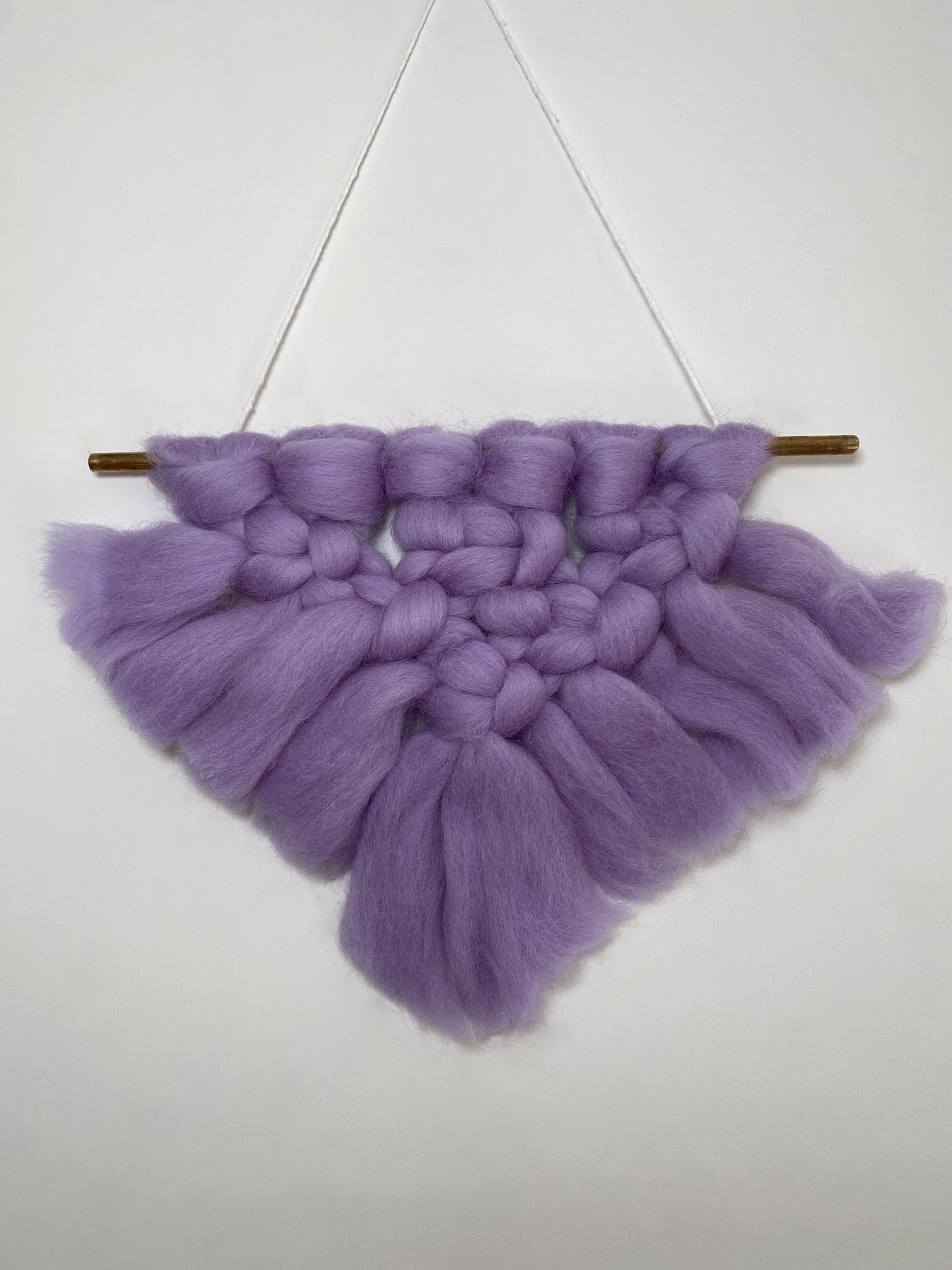 Lilac merino wool wall hanging