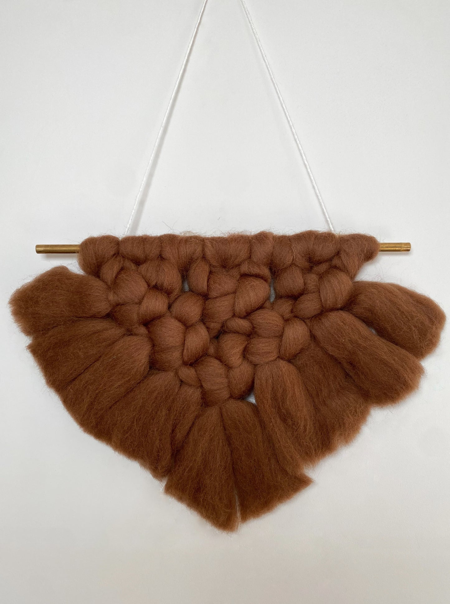 Toffee merino wool wall hanging