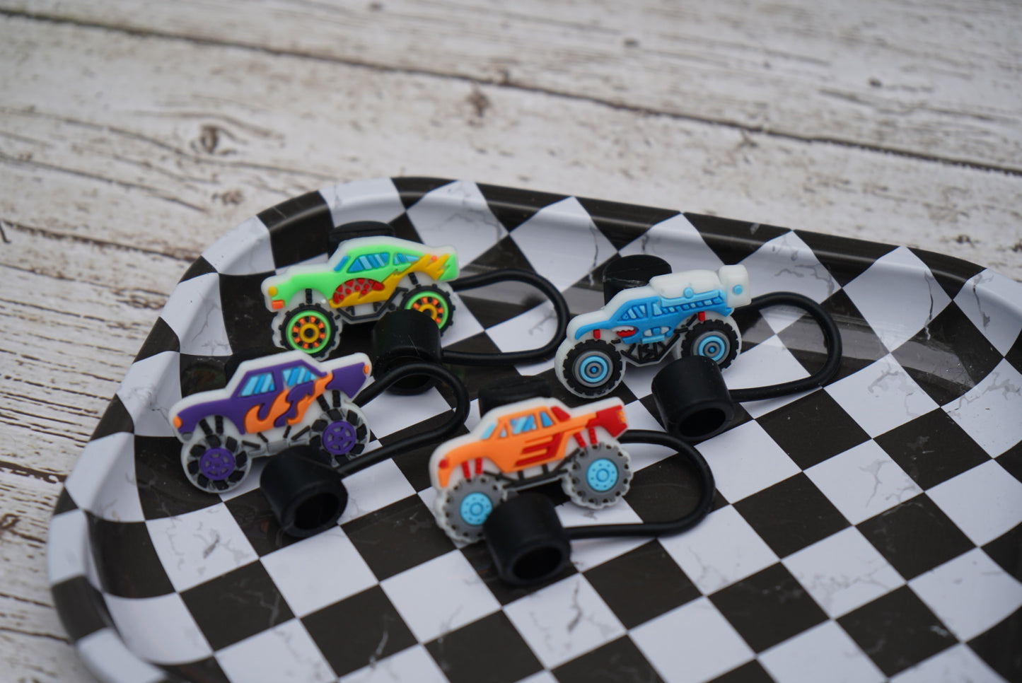 Monster truck straw covers