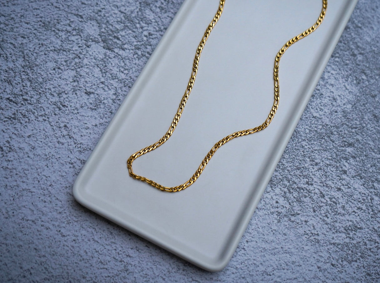 4mm stainless steel gold filled figaro necklace (no pendant)