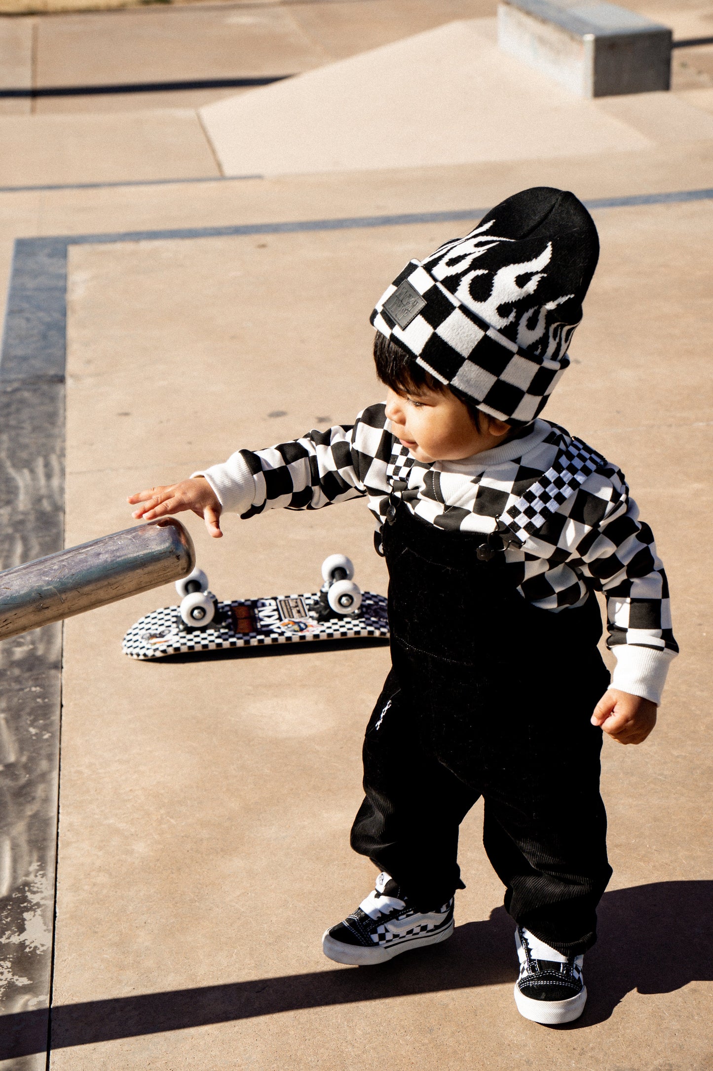 Checker Flame Beanie