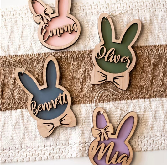 Bunny ears customizable tag