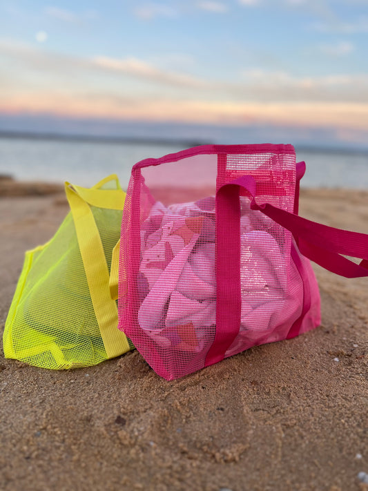 Large mesh beach bag