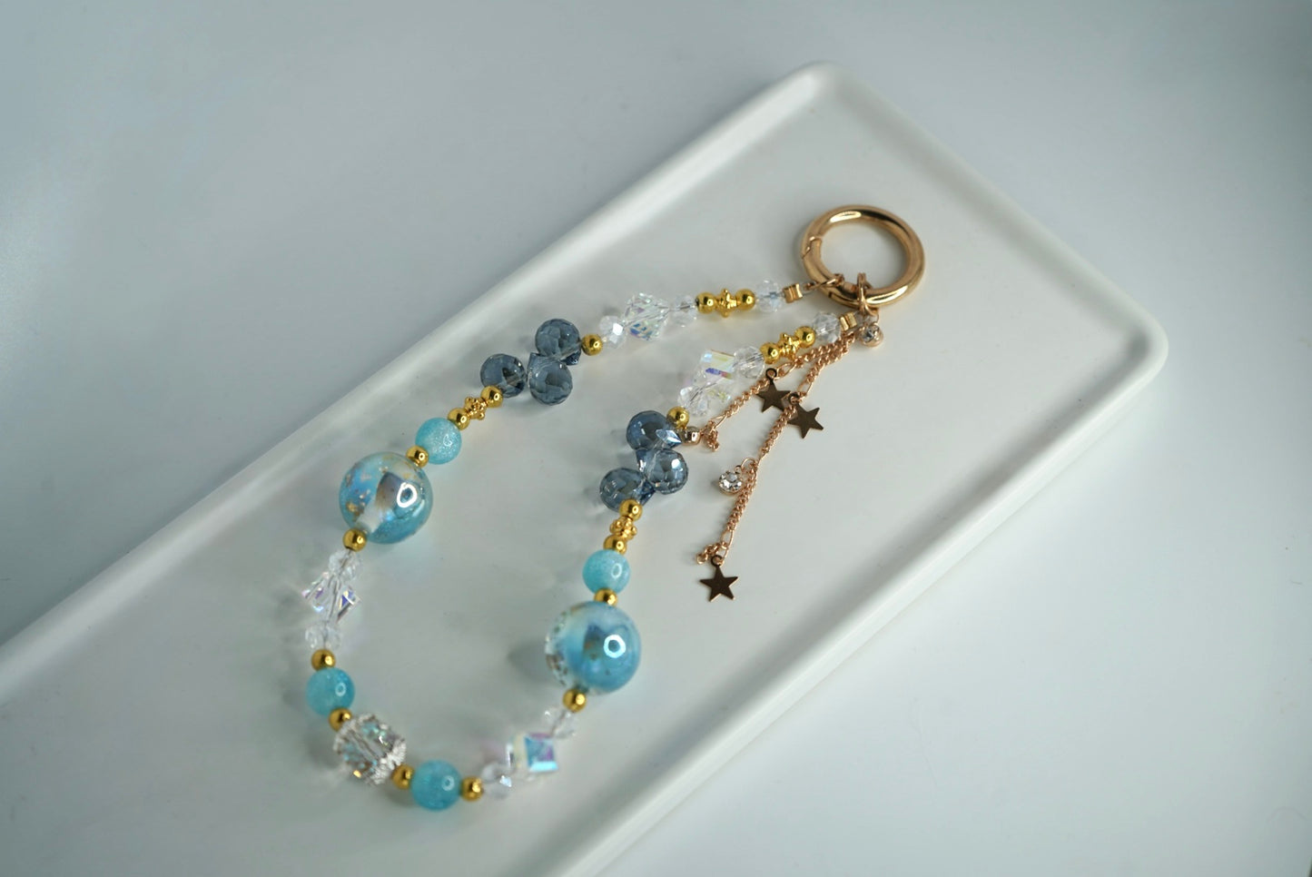Phone charm crystal wrist strap