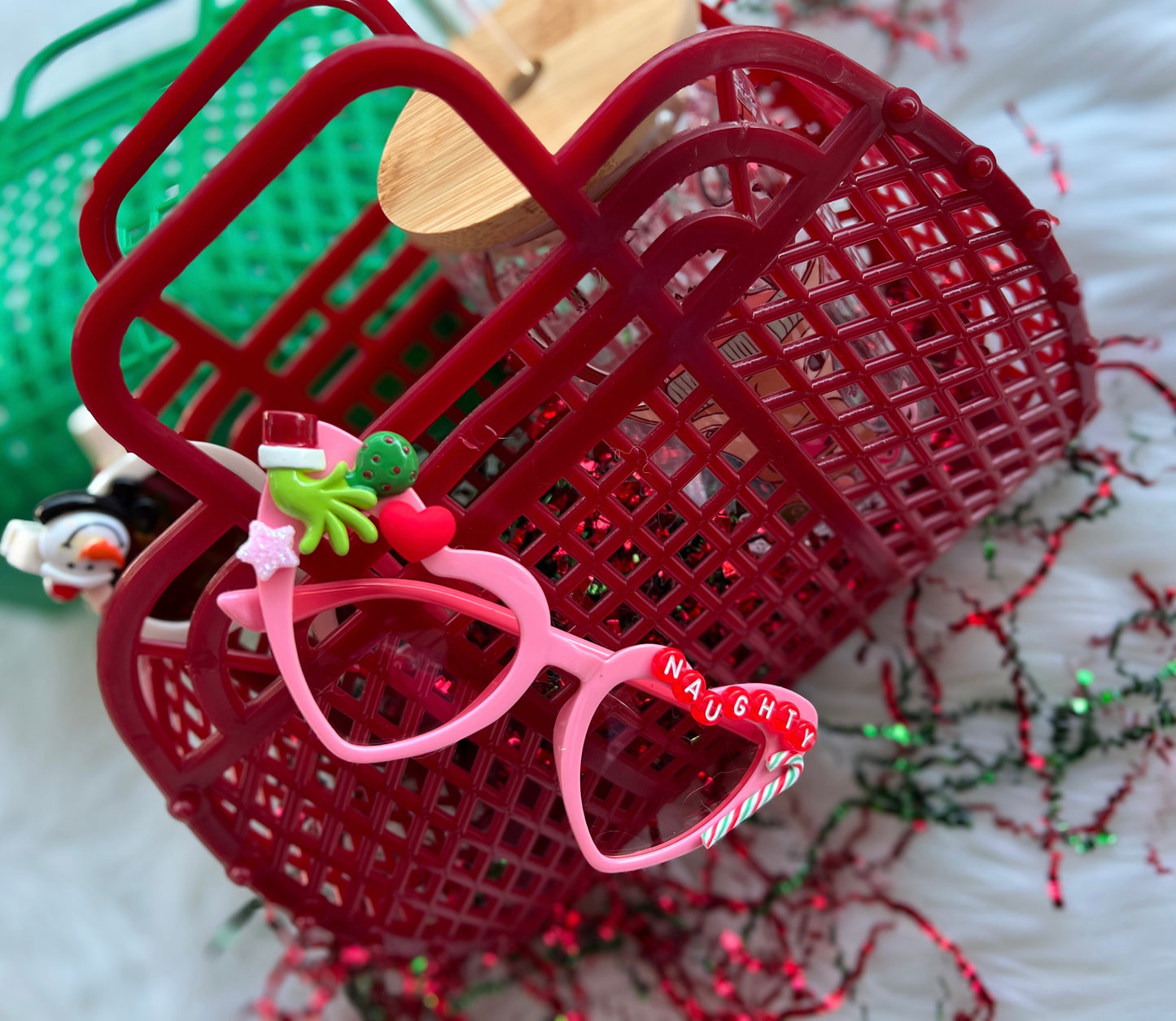 Red & green retro baskets