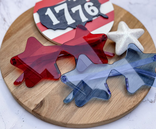 Red or Blue Transparent Stars