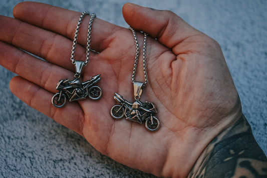 Moto pendant necklace