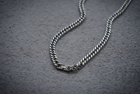 7mm Stainless steel Miami link necklace with box clasp 22 inch