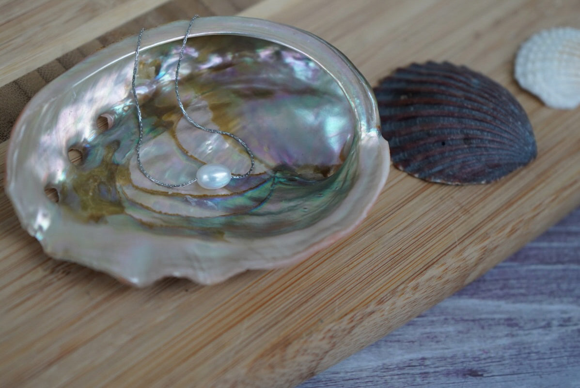 316L stainless freshwater pearl necklace (gold or silver)
