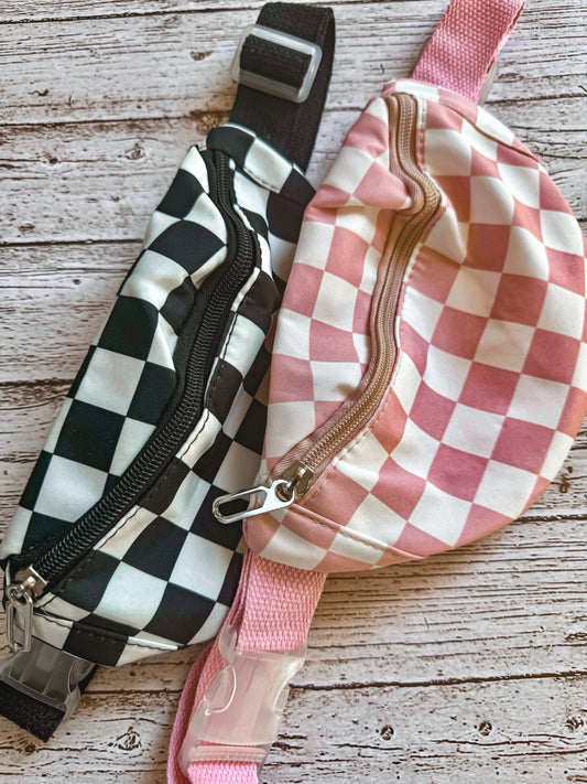 Checkered crossbody bags