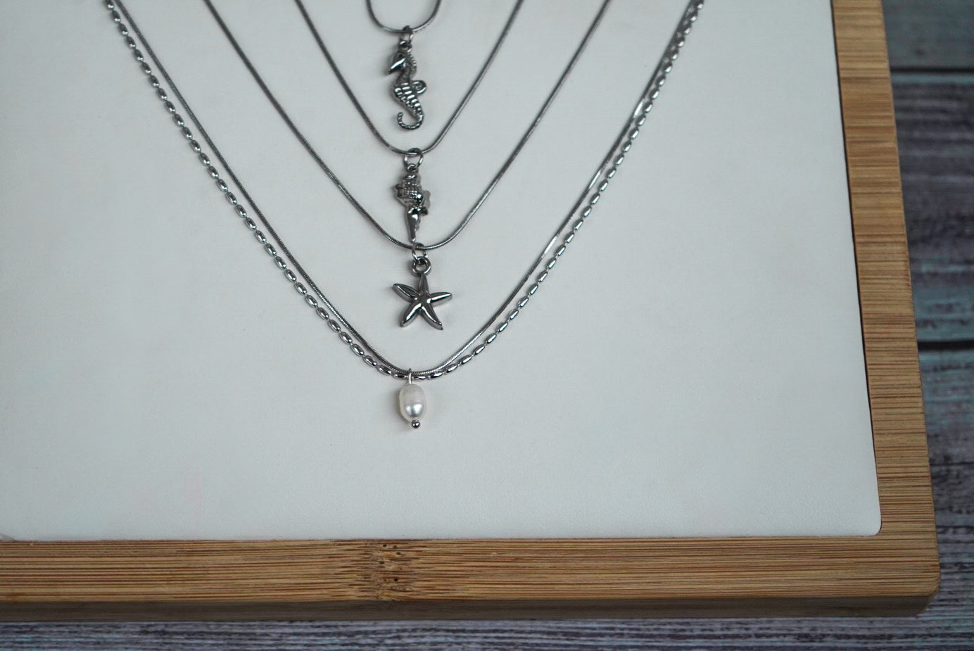Stainless seashell necklace