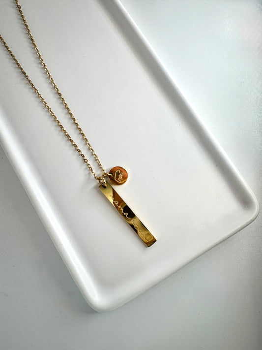 Stainless mama bear necklace (silver or gold)