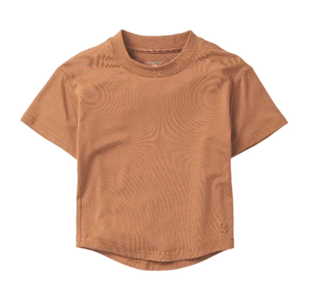 Little Bipsy chestnut oversized bamboo tee 12/18 months