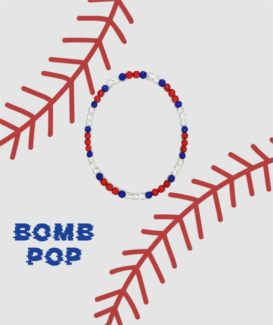 Bomb Pop baseball necklace