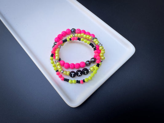 Hot pink/yellow set of 3 w/ or w/out +X+