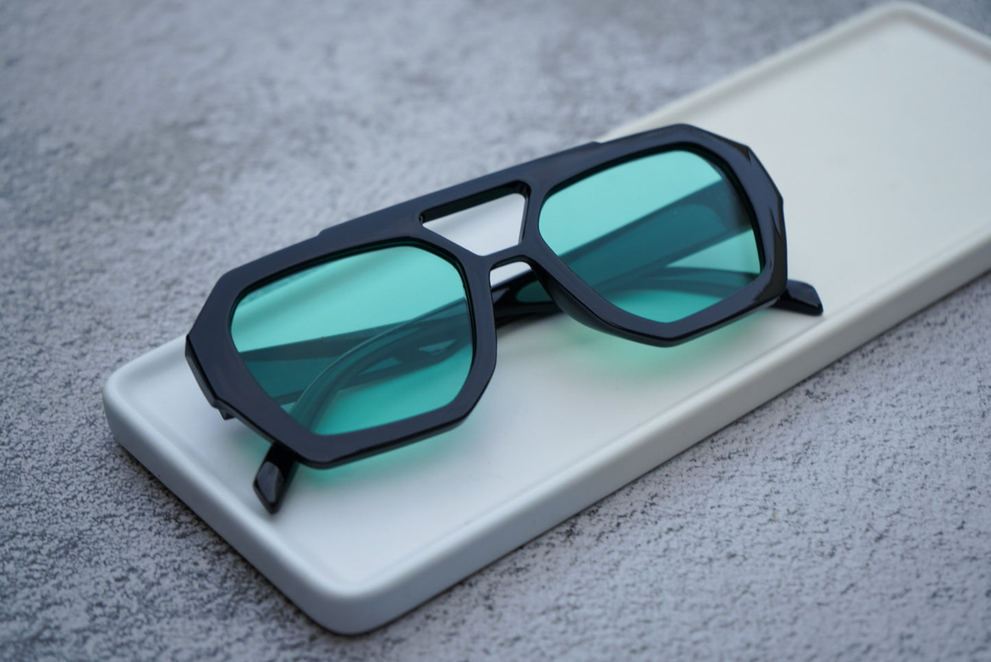 Adult double bridge aviators w/ blue lens