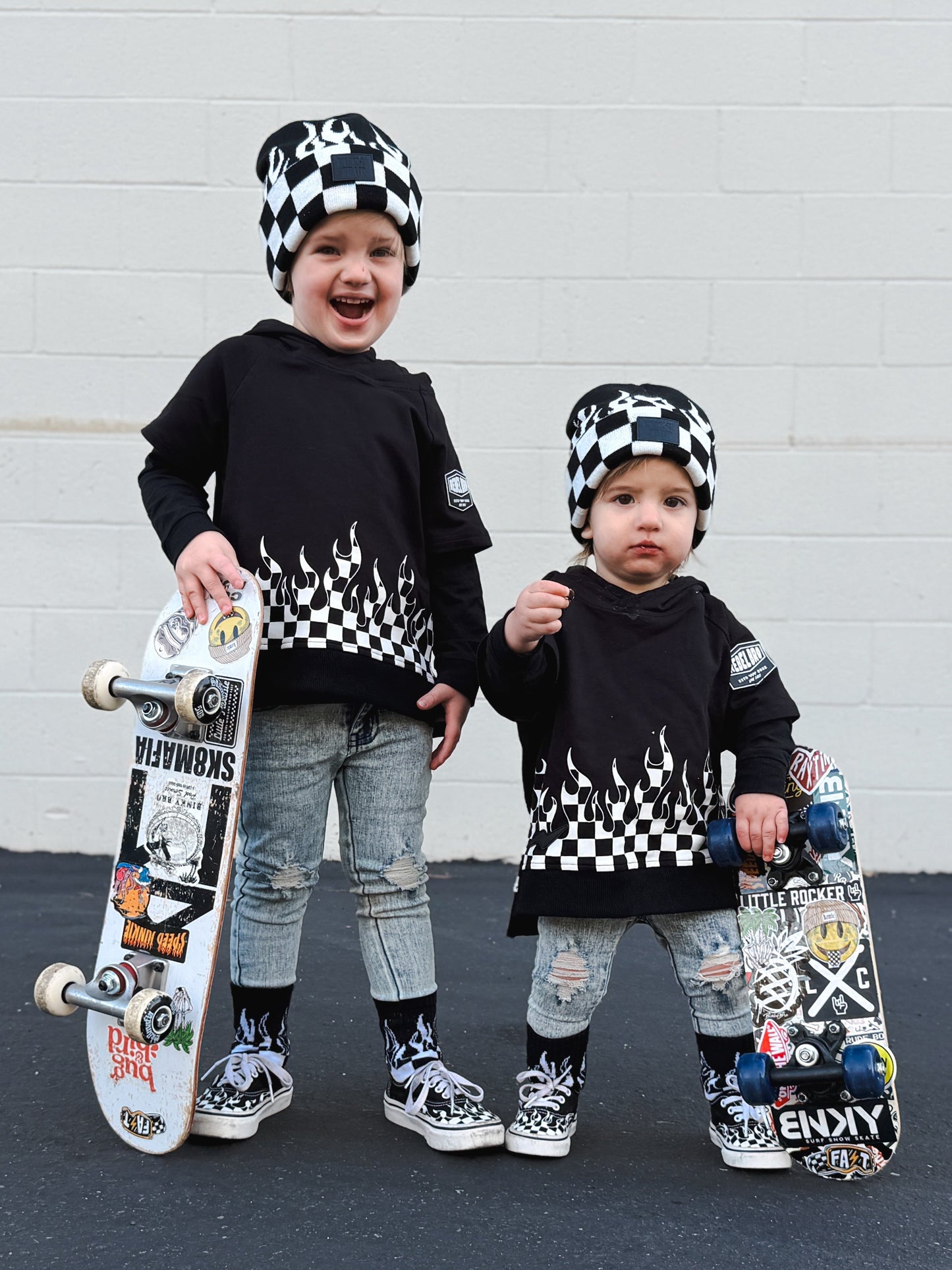 Checker Flame Beanie