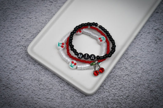 Customized cherry set of 3 or individual