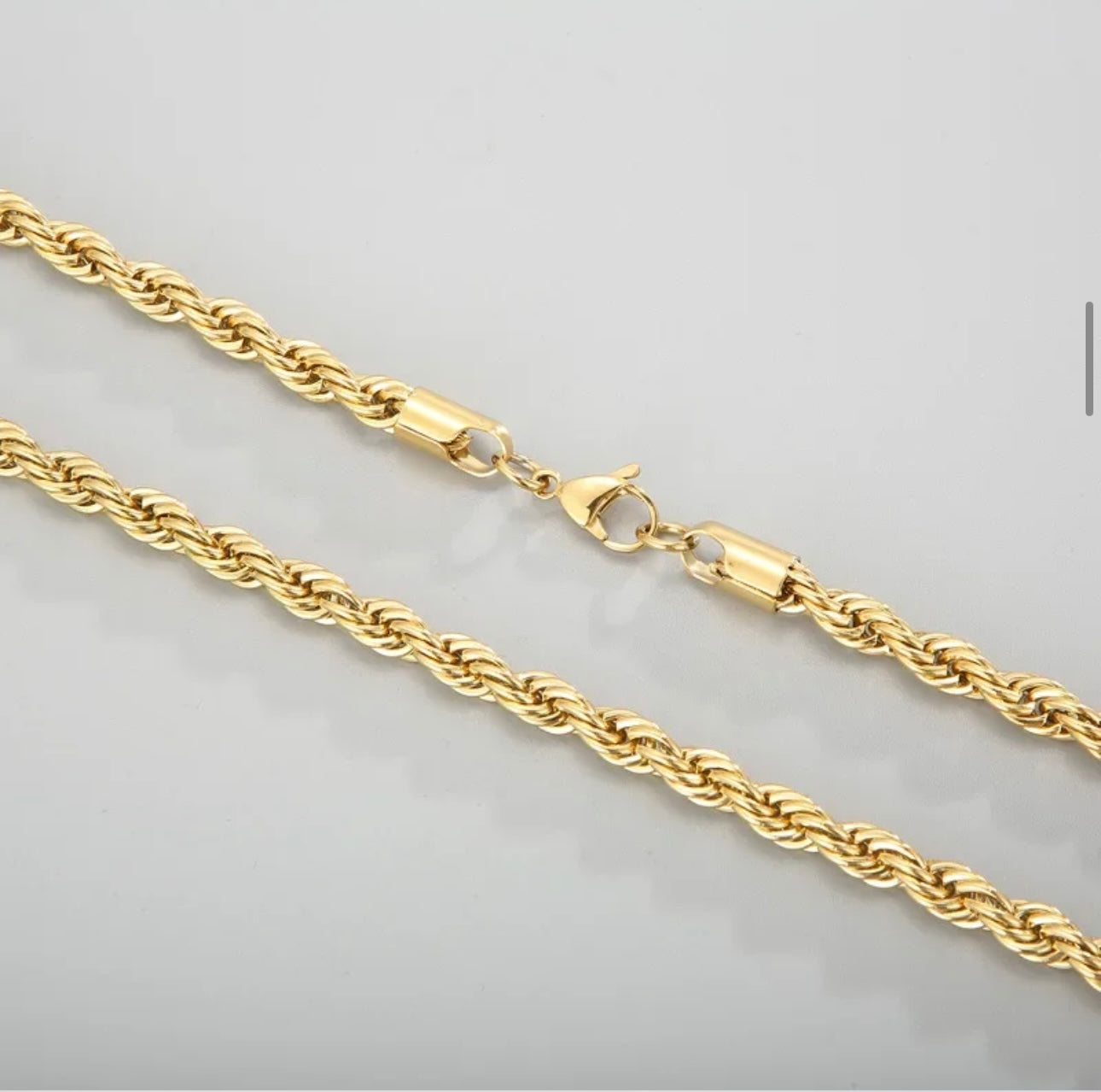 3mm gold stainless steel twist rope