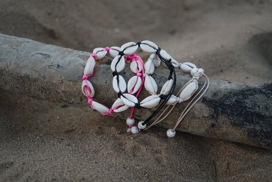 Cowrie shell adjustable anklets