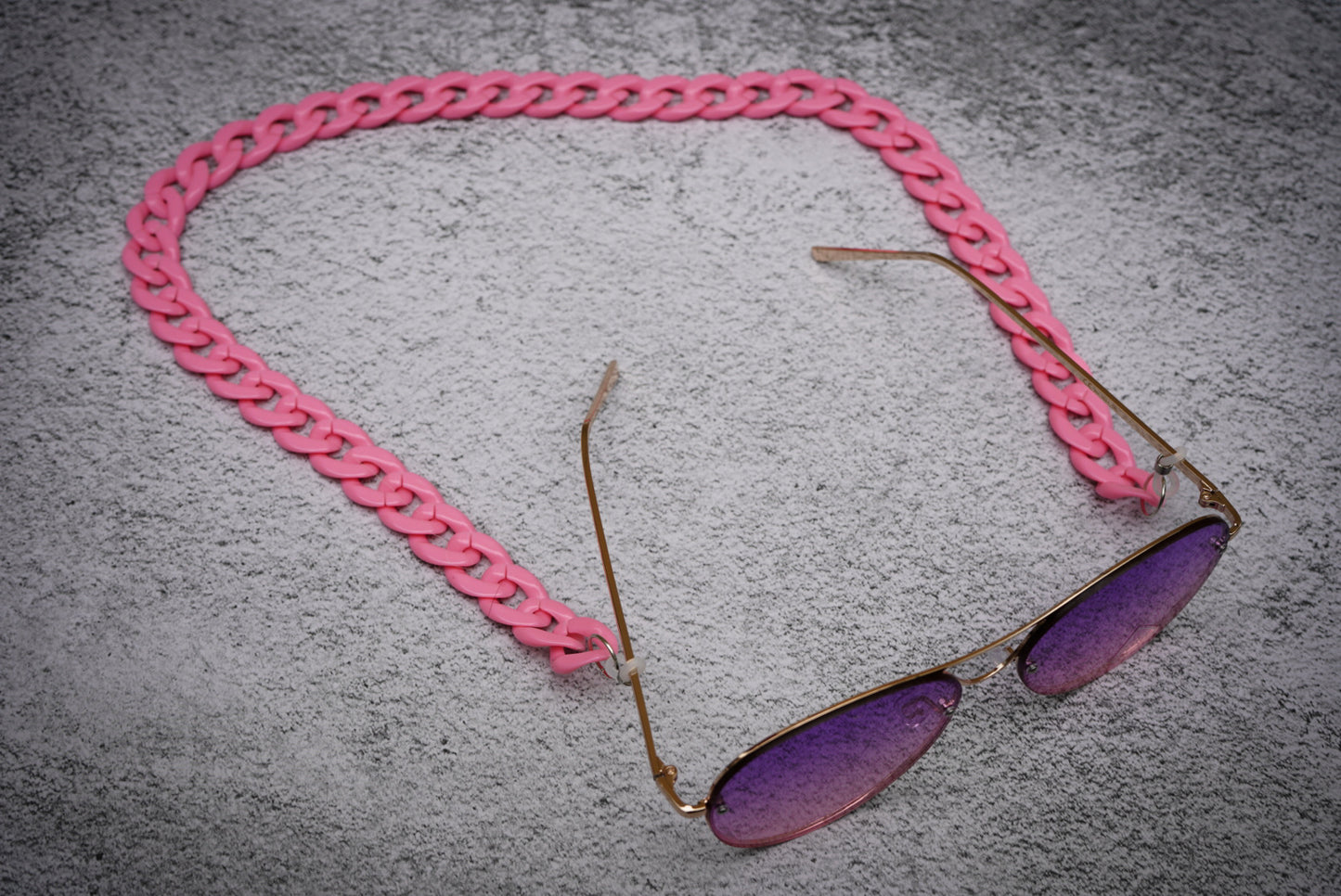 Pink acrylic sunglass strap