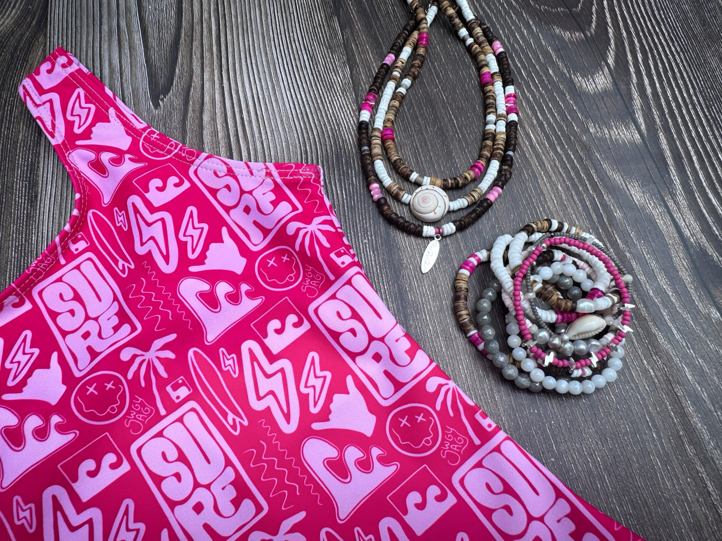 Swaggy Collab coco shell surf necklaces