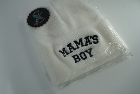 Mama’s boy beanie (age 0-3)