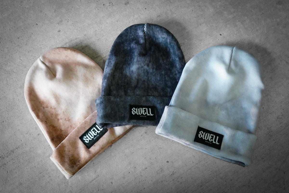 DESERTED acid wash beanie