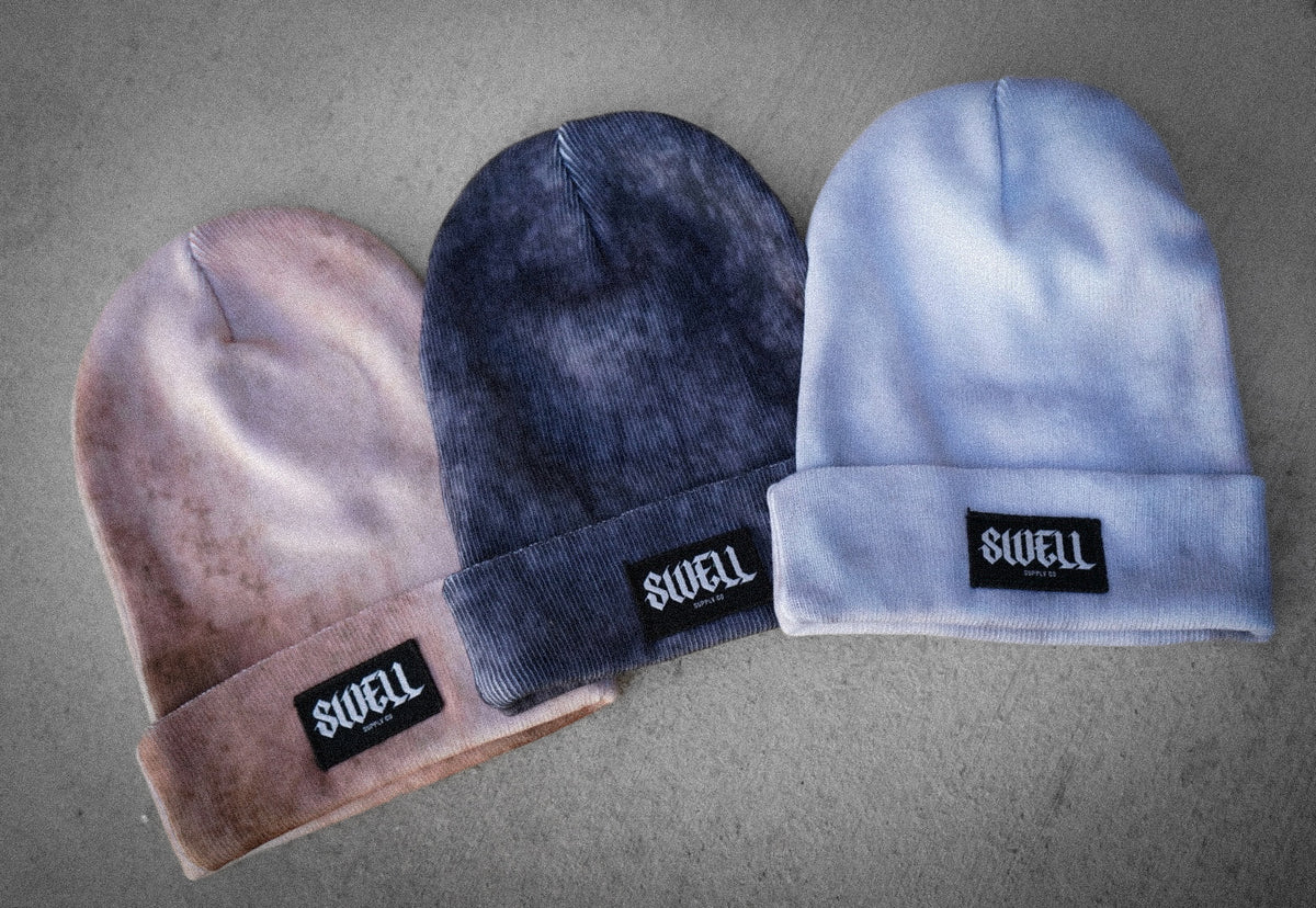 DESERTED acid wash beanie