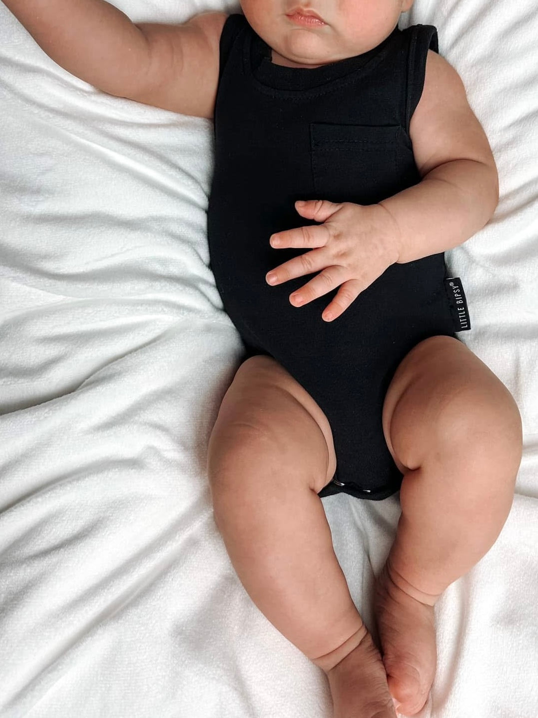 Little Bipsy 9/12 months black tank onesie